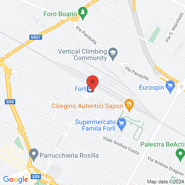 Forlì station map