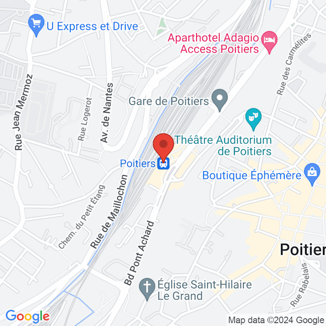 Estación de Poitiers map