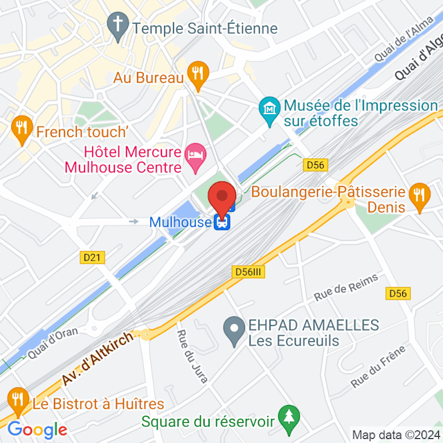 Stazione di Mulhouse-Ville map