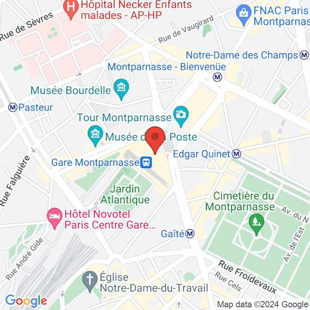 Estación de París-Montparnasse map