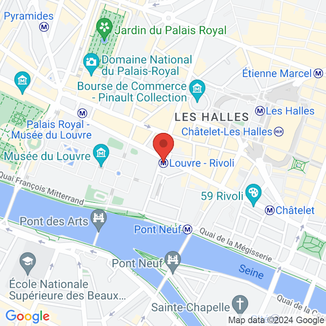 Estación de Louvre - Rivoli map