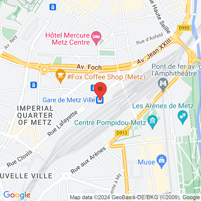 Gare de Metz Ville map