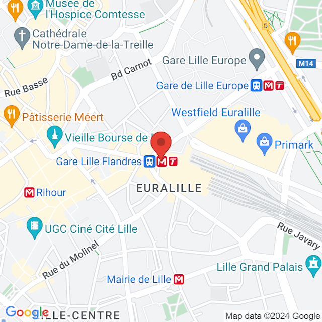 Estación de Lille-Flandes map