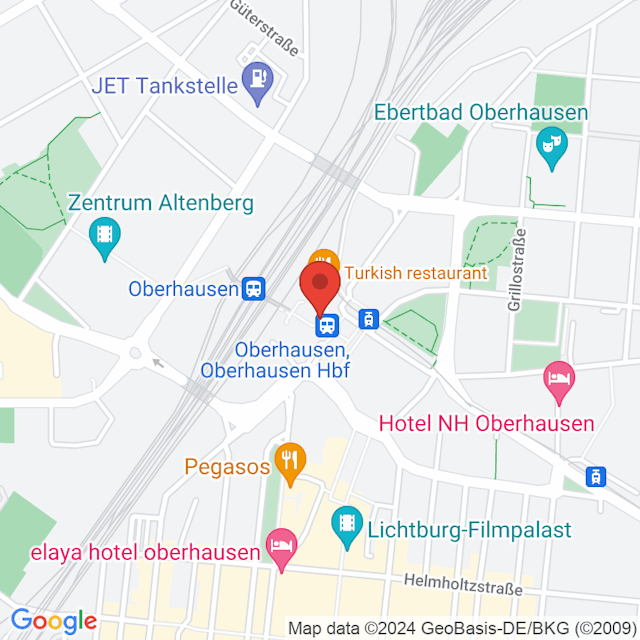 Oberhausen Central Station map