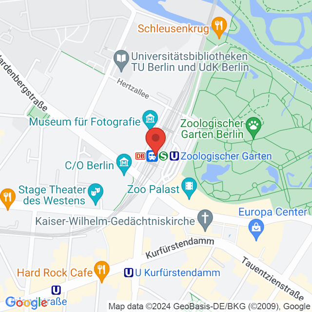 Berlin Zoologischer Garten railway station map
