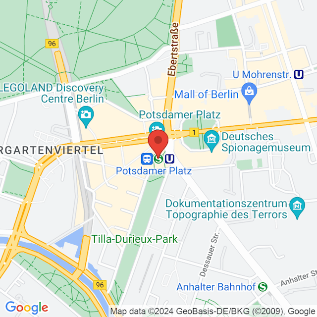 Berlin Potsdamer Platz Bahnhof map