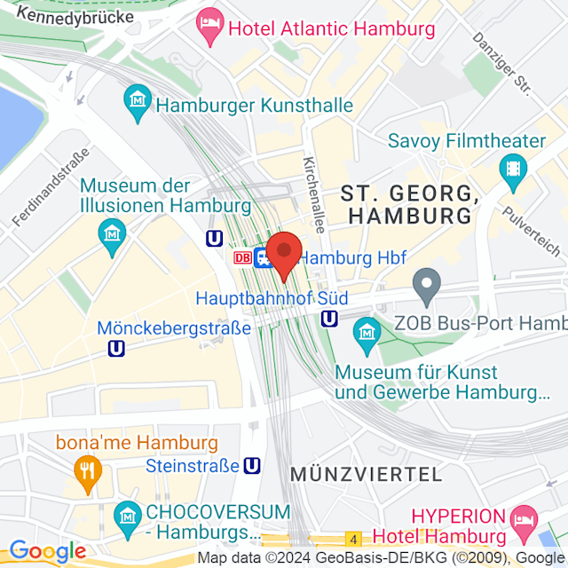 Hamburg Hbf map
